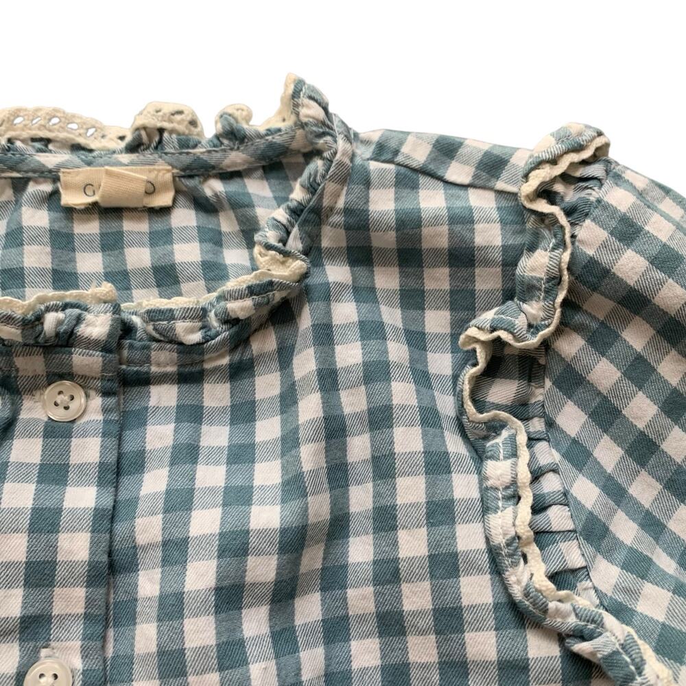 Gocco Checkered Ruffle Shirt 4-5 - Picture 2 of 5